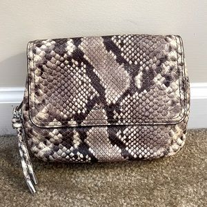 Michael Kors Isabel Small Messenger Python Embossed Leather Bag Like New